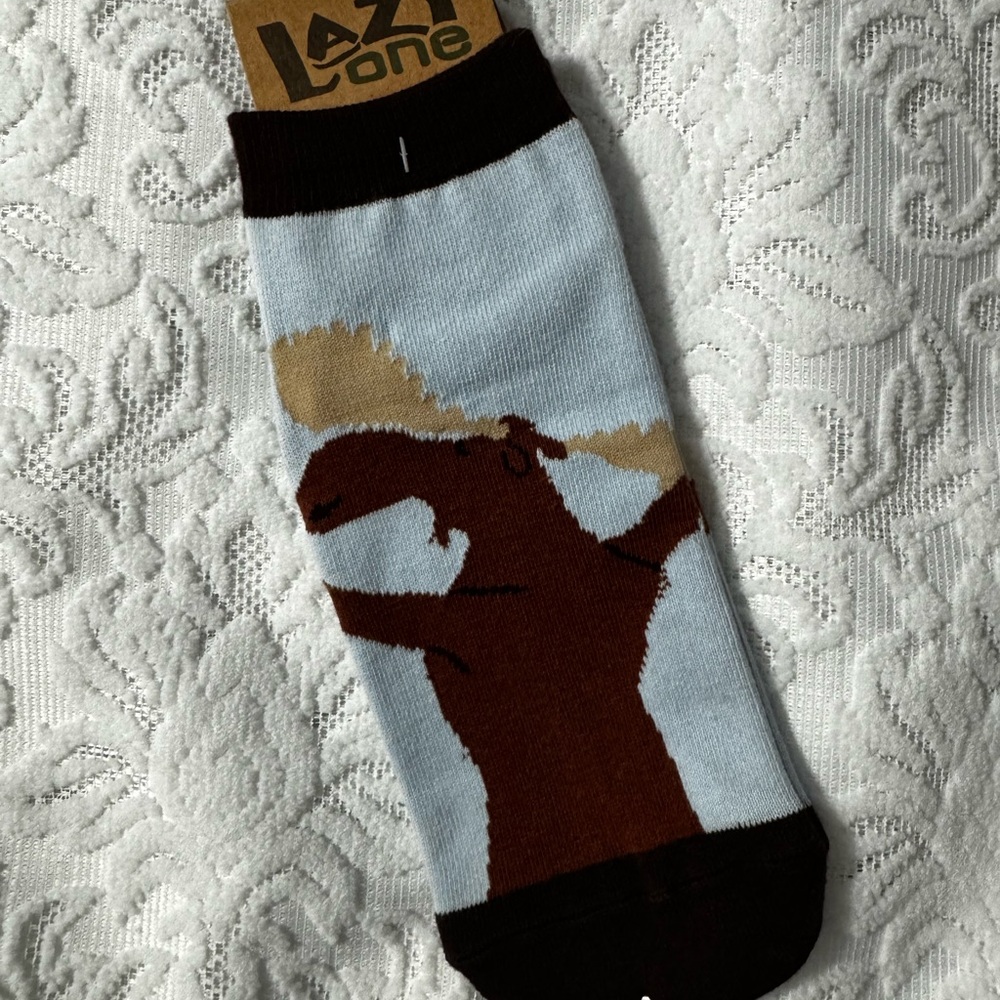 Women’s anklet socks- new - Moose design